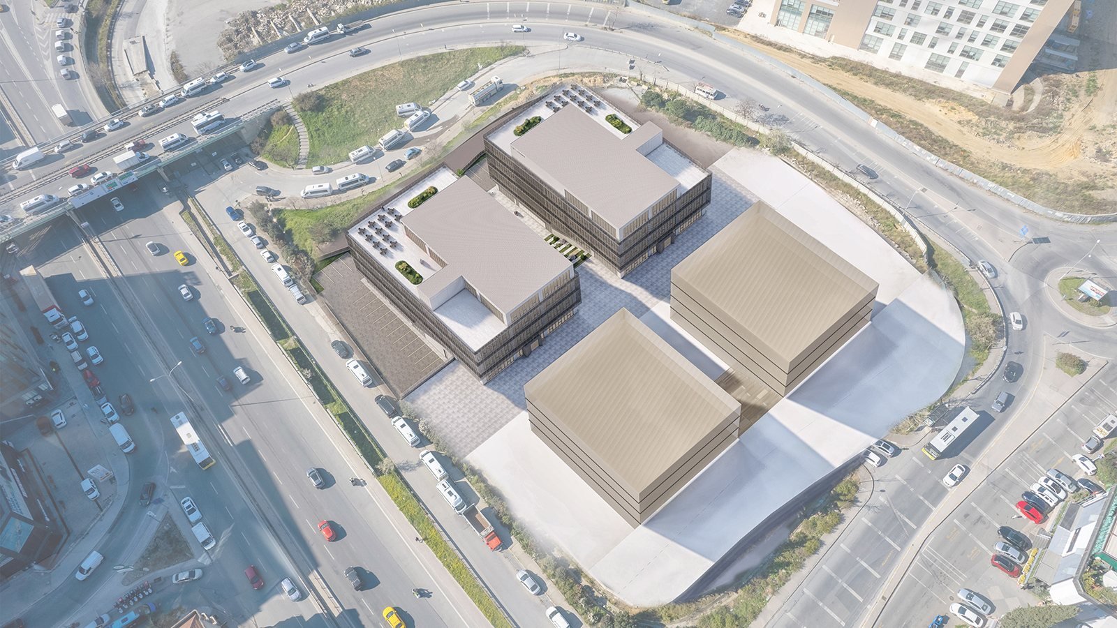 Medeniyet Üniversitesi Teknopark Kampüsü — Göztepe kavşağındaki yerleşim