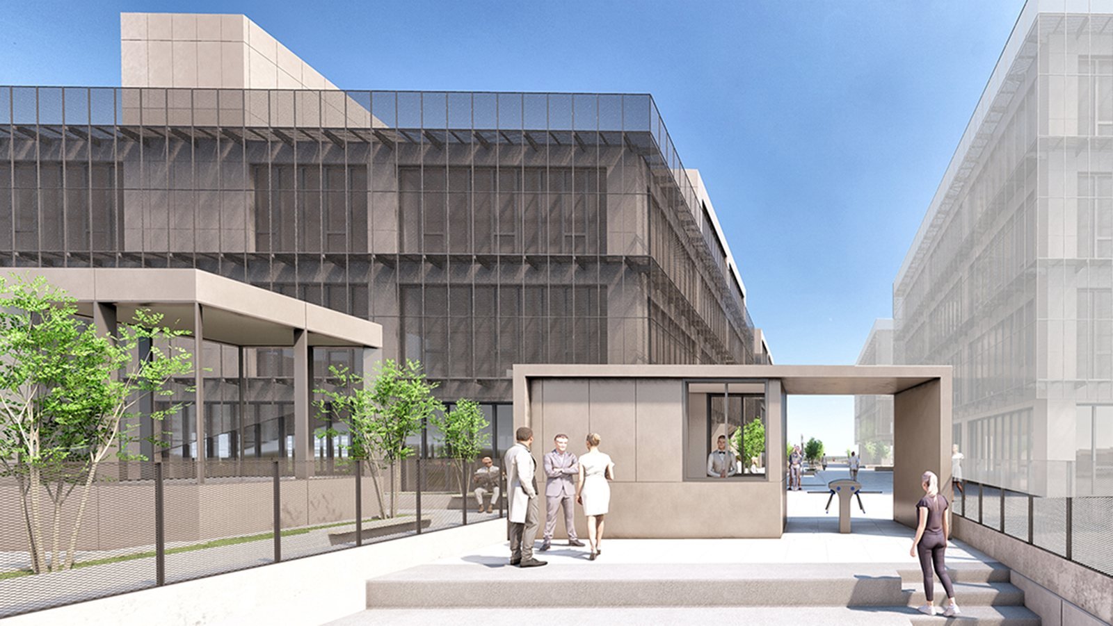 Medeniyet Üniversitesi Teknopark Kampüsü — bloklar arasındaki giriş ve ortak zemin